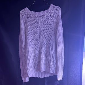 White knit sweater